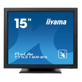 Iiyama ProLite T1531SR-B5 15 colių jutiklinis LED monitorius - 1024 x 768, TN, HDMI/VGA/DisplayPort, garsiakalbiai, matinis juodas