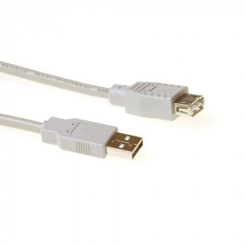 ACT SB2199 USB 2.0 prailginimo kabelis 1m dramblio kaulo spalvos USB-A male to USB-A female