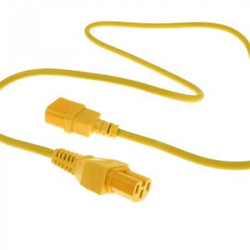 ACT Powercord C14 - C15 geltonas maitinimo kabelis 1,2 m (AK5307)