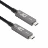 ACT USB-C 3.2 Gen2 aktyvus optinis kabelis (AOC), skirta jutikliniams ekranams, vaizdui, duomenims, maitinimui, 15 m (AK4335)