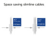 ACT pilkas 4m LSZH S/FTP CAT6A slimline tinklo kabelis su snagless RJ45 (DB7004)