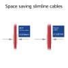 ACT raudonas 7 m LSZH S/FTP CAT6A Slimline tinklo kabelis su RJ45 jungtimis (DB7507)