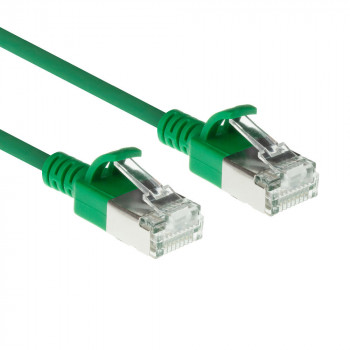ACT Green 10 m LSZH S/FTP CAT6A Slimline tinklo kabelis su RJ45 jungtimis (DB7710)