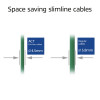 ACT Green 10 m LSZH S/FTP CAT6A Slimline tinklo kabelis su RJ45 jungtimis (DB7710)