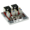 ACT FA6004 CAT6 ekranuota 2 prievadų paviršinio montavimo dėžutė, balta