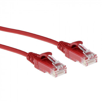 ACT DC9551 raudonas 1,5 m LSZH U/UTP CAT6 slimline tinklo kabelis