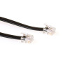 ACT TD5701 RJ12 į RJ12 telefono kabelis, 1 m, juodas