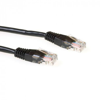 ACT 1,5 m Cat5e U/UTP RJ45 tinklo kabelis - juodas IB5951