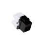 ACT CAT6 Keystone Jack UTP Punch Down juodas (TD6012)