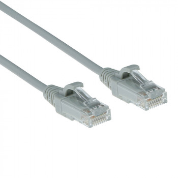 ACT pilkas 7 metrų LSZH U/UTP CAT6 datacenter slimline patch tinklo kabelis su snagless RJ45 jungtimis (DC9007)