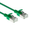 ACT Green 0.5m LSZH S/FTP CAT6A Slimline tinklo kabelis su Snagless RJ45 (DB7700)