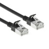 ACT juodas 7 m LSZH S/FTP CAT6A Slimline Snagless tinklo kabelis RJ45 (DB7907)