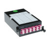 ACT FA2054 Fanout kaseta 12 pluoštų MTP/MPO į LC Duplex Low Loss OM4, LGX suderinama, juoda