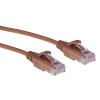ACT DC9252 CAT6 U/UTP LSZH plonas tinklo kabelis, RJ45, rudas, 0,25 m