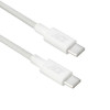 ACT USB 2.0 60W įkrovimo ir duomenų perdavimo kabelis USB-C į USB-C, baltas, 1 m (AC3080)