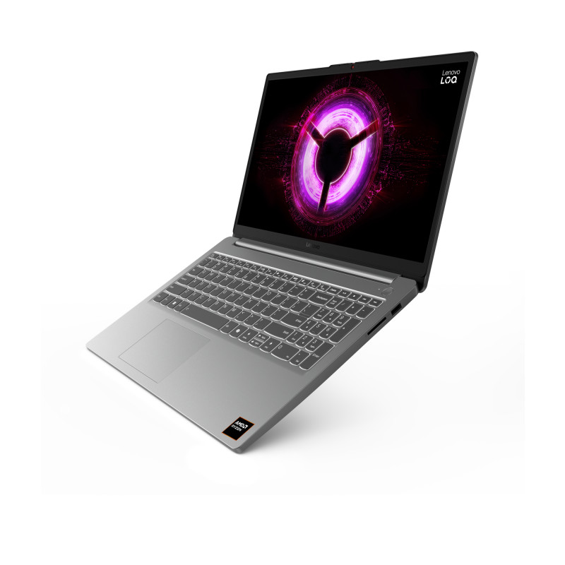 Lenovo LOQ 15ARP10E 83S000C7GE nešiojamas kompiuteris, 15,6 colio Full HD IPS 144Hz, AMD Ryzen 5 150, 16GB DDR5, 512GB SSD, GeForce RTX 3050 6GB, Windows 11 Home, vokiška klaviatūra