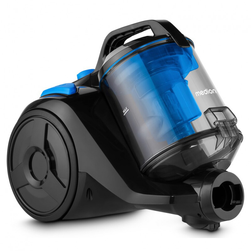 Medion E2001 cilindrinis siurblys 18 kPa, 2L, HEPA filtras, juodas/mėlynas