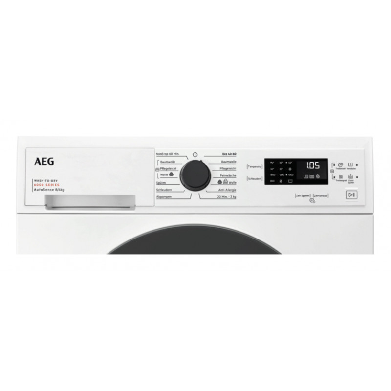 AEG LWK6A50680 Series 6000 skalbimo ir džiovinimo mašina 8 kg / 4 kg, 1600 aps./min, energijos klasė D