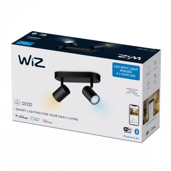 WiZ IMAGEO Spots lubinis prožektorius Tunable White 2x5W juodas, atskiras paketas