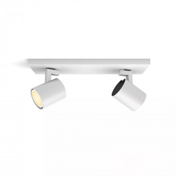 Philips Hue White Ambiance Runner Spot 2 šviestuvų baltas su reguliatoriaus jungikliu