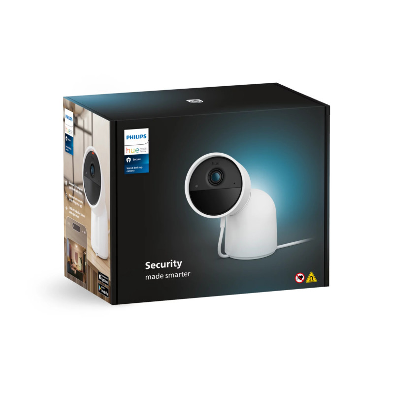 Philips Hue Secure Wired kamera su stovu, balta