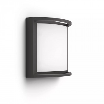 Philips Outdoor Ultra-Efficient Samondra sieninė šviestuvas 3.8W, 2700 Kelvinų, antracito spalvos