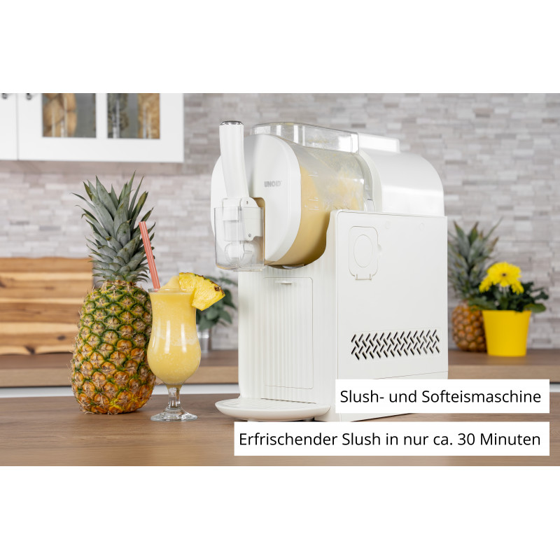 Unold 48965 Sofia 2-in-1 sulčių ir švelnių ledų gaminimo aparatas, 1,5L, 150W, 5 programos, juodas