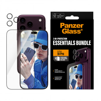 PanzerGlass Essentials 2-in-1 ekrano ir kameros lęšių apsauga iPhone 18 Pro