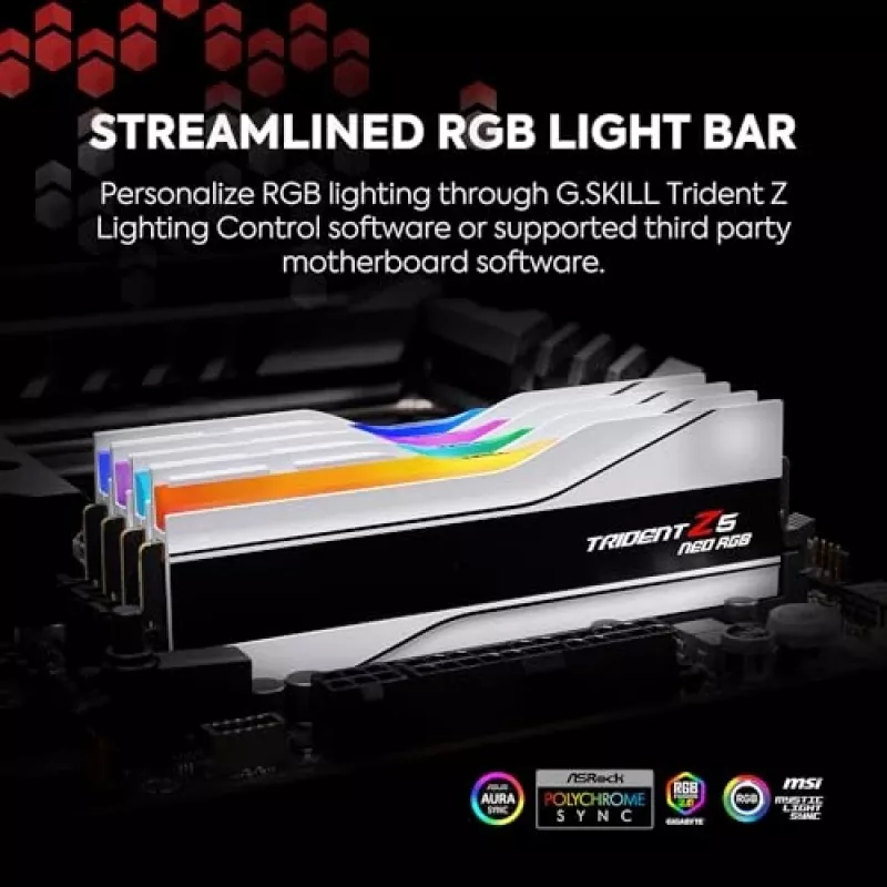 G.Skill Trident Z5 Neo EXPO RGB 64GB (2x32GB) DDR5 PC5-48000C30 6000MHz dviejų kanalų atminties rinkinys