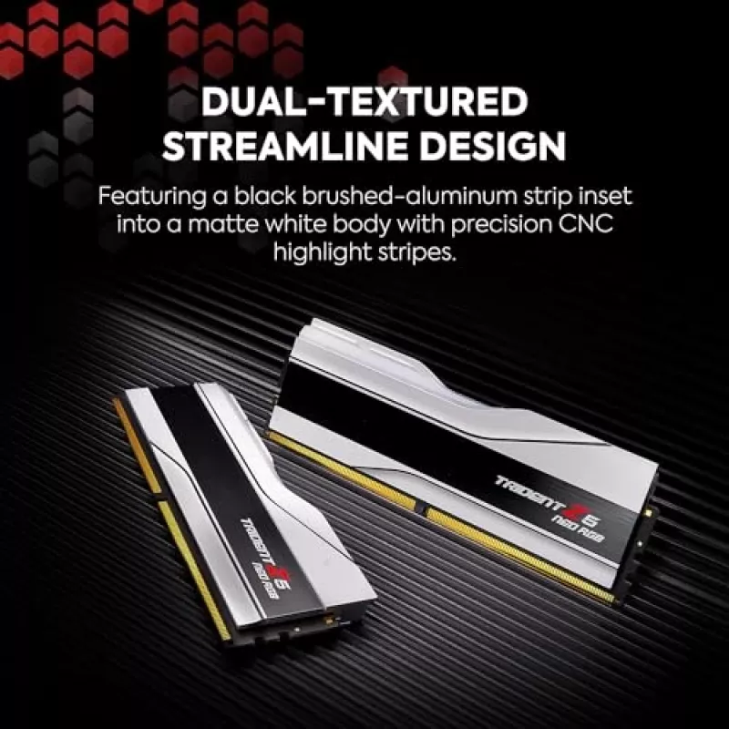 G.Skill Trident Z5 Neo EXPO RGB 64GB (2x32GB) DDR5 PC5-48000C30 6000MHz dviejų kanalų atminties rinkinys