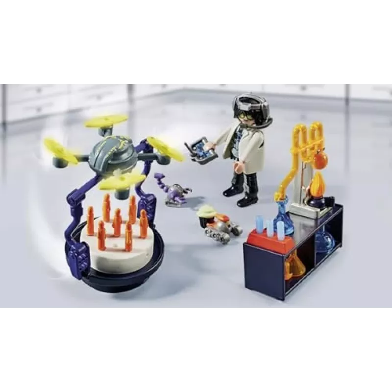 Playmobil 71450 Mano gyvenimas: Tyrėjai su robotais – mokslo vakarėlis laboratorijoje su transporto dronu ir robotais