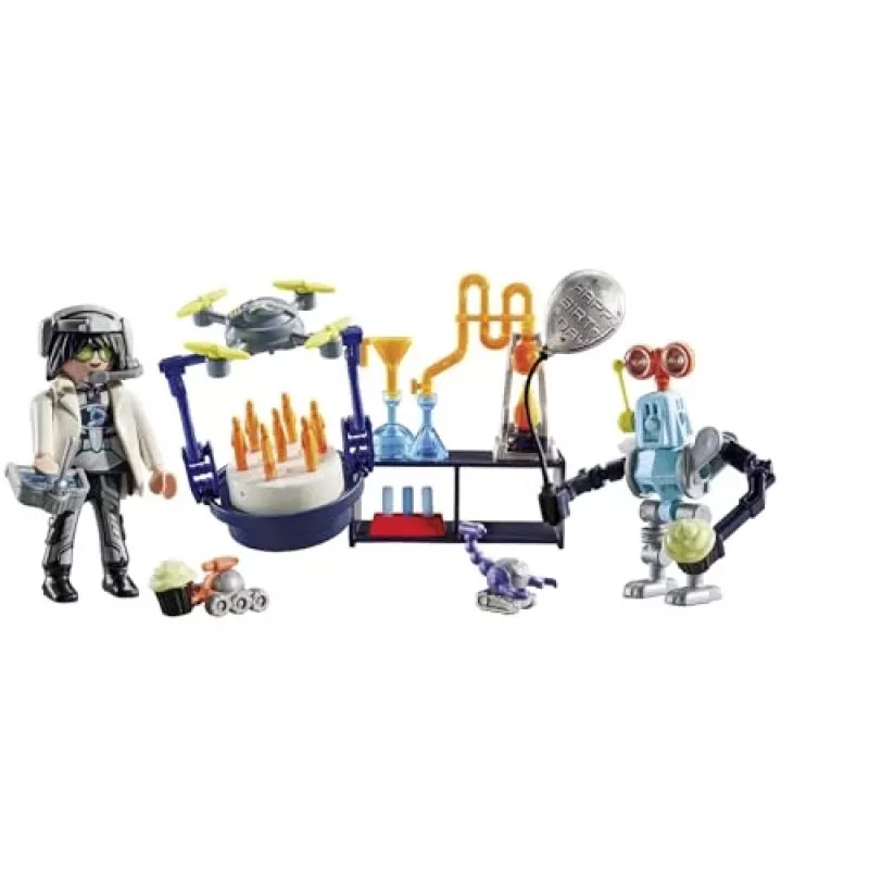 Playmobil 71450 Mano gyvenimas: Tyrėjai su robotais – mokslo vakarėlis laboratorijoje su transporto dronu ir robotais