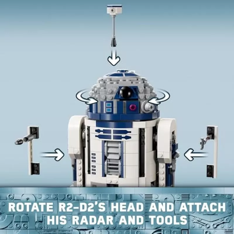 LEGO statomas droidas R2-D2 rinkinys 75379 – 1 050 detalių, 10+ metų, 160×110×240 mm, 0,24 kg