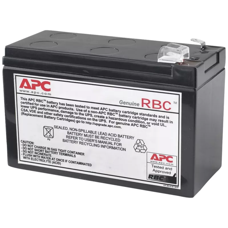 APC akumuliatoriaus keitimo kasetė APCRBC110 (OEM), sandarus švino rūgšties (VRLA), 1 vnt., 84 VAh, juoda, RoHS, 2,5 kg