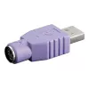 Microconnect USBA-M/PS2-F adapteris spalvos Violet