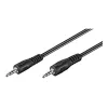 Wentronic Goobay 3,5 mm garso jungiamasis laidas, juodas, 2,5 m - kištukas 3,5 mm (3 kontaktai, stereo) > kištukas 3,5 mm (3 kontaktai, stereo) (50449)