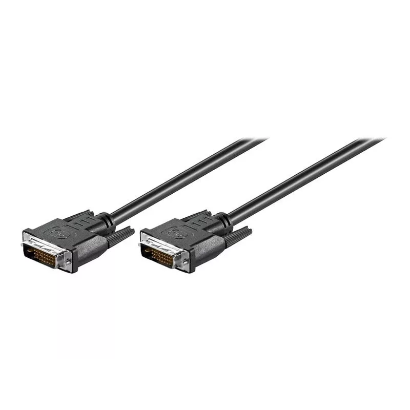 Wentronic Goobay DVI-D FullHD Dual Link kabelis, juodas, 1,8 m - DVI-D kištukas Dual-Link (24+1 kontaktas) > DVI-D kištukas Dual-Link (24+1 kontaktas) (93573)