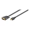 Wentronic Goobay HDMI™ / DVI-D laidas, juodas, 3 m – 19 kontaktų HDMI™ kištukas > DVI-D (18+1) kištukas (51581)