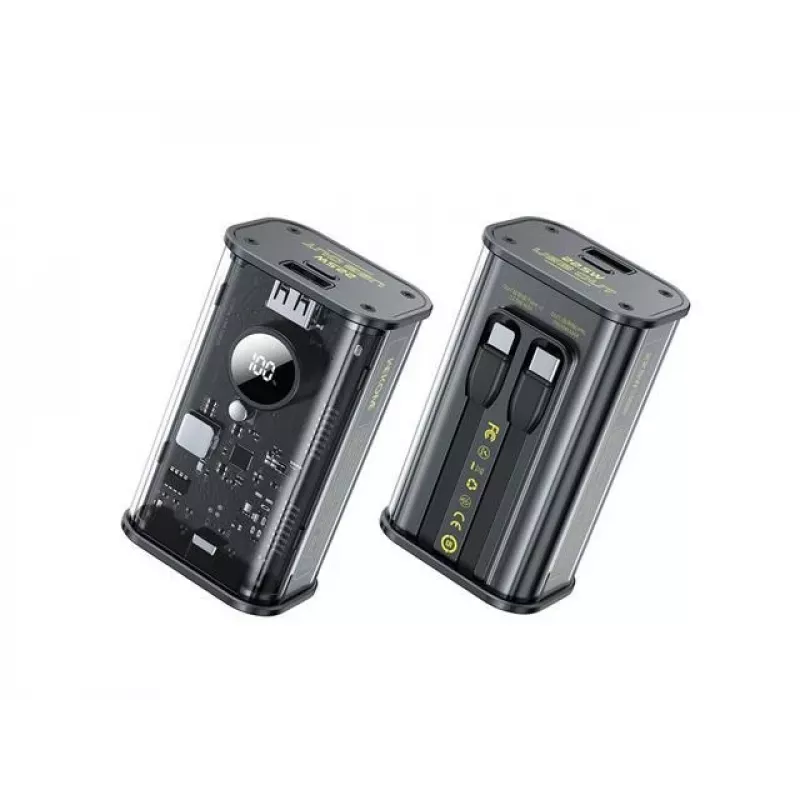 WEKOME WK-WP-345_BLACK Power Bank, 1000 mAh greitas įkrovimas