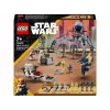 LEGO Star Wars Clone Trooper & Battle Droid Battle Pack – žaislų rinkinys su greičio dviračiu, 4 minifigūrėlėmis ir 5 figūrėlėmis, dovana berniukams