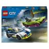 LEGO City policijos automobilio ir raketinio automobilio gaudynės 60415 – 213 dalių, 2 minifigūrėlės, nuo 6 metų