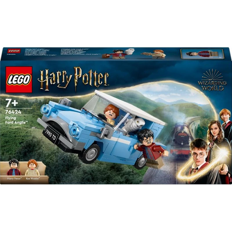 LEGO Harry Potter Skraidantis Ford Anglia automobilis – Statomas modelis su Roniu Visiniu ir Hedviga