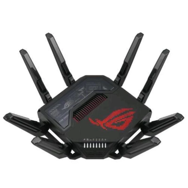 ASUS ROG Rapture GT-BE98 belaidis maršrutizatorius 10 Gigabit Ethernet keturių juostų (2,4 GHz / 5 GHz-1 / 5 GHz-2 / 6 GHz) Juoda