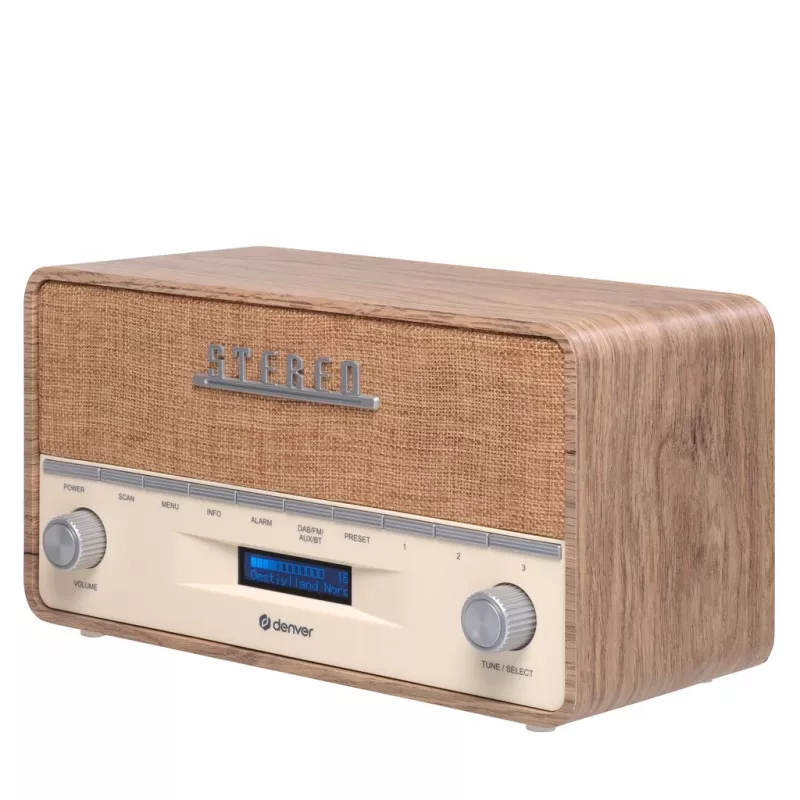 Nešiojamas radijo imtuvas Denver DAB-36LW skaitmeninis DAB+ 5W LCD