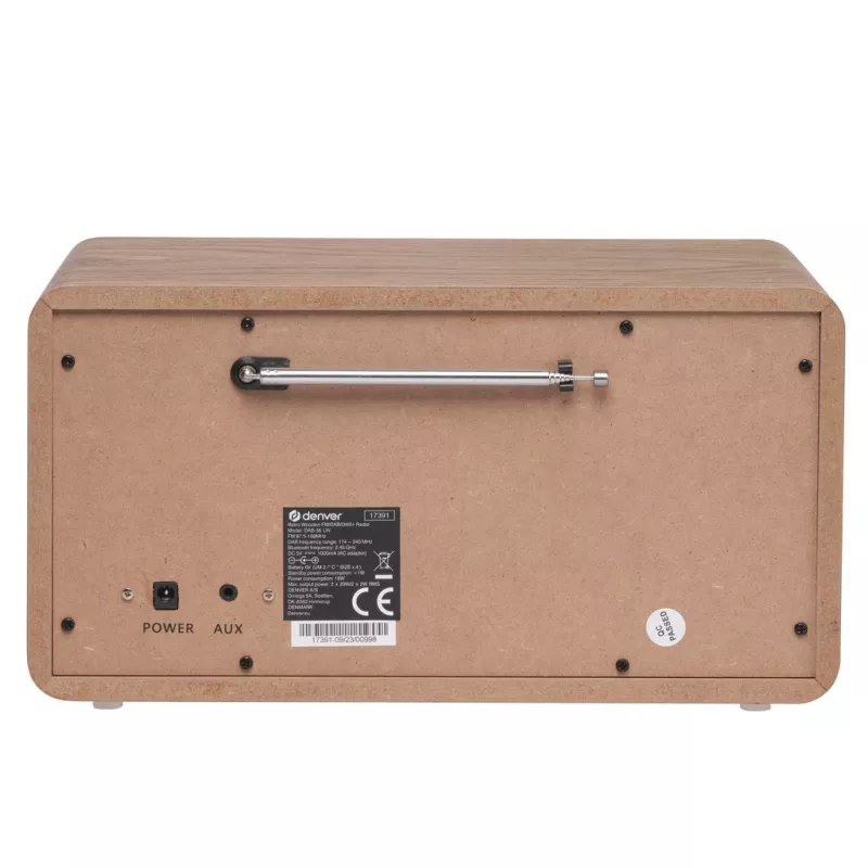Nešiojamas radijo imtuvas Denver DAB-36LW skaitmeninis DAB+ 5W LCD