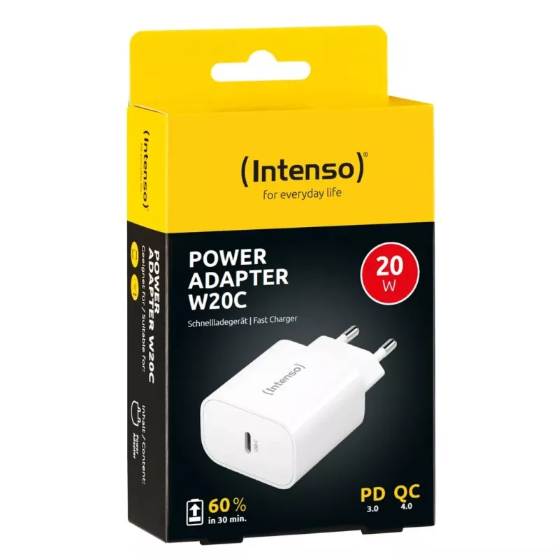 Intenso POWER ADAPTER USB-C 7802012 – 20 W sieninis įkroviklis su USB-C jungtimi