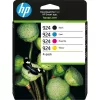 HP 924 CMYK originali rašalo kasetė 4 vnt., juoda, žydra, rausvai raudona, geltona, 500 puslapių, 400 puslapių