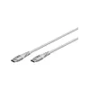 Super-soft USB 2.0 pinta laida, USB-C kištukas > USB-C kištukas (balta, 3 metrai)