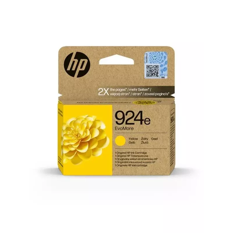 Originali HP 924e EvoMore geltona rašalo kasetė