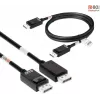 CLUB3D DisplayPort 2.1 dvipusis VESA DP80 sertifikuotas kabelis 4K240Hz, 8K60Hz arba 10K30Hz M/M 1,2 m